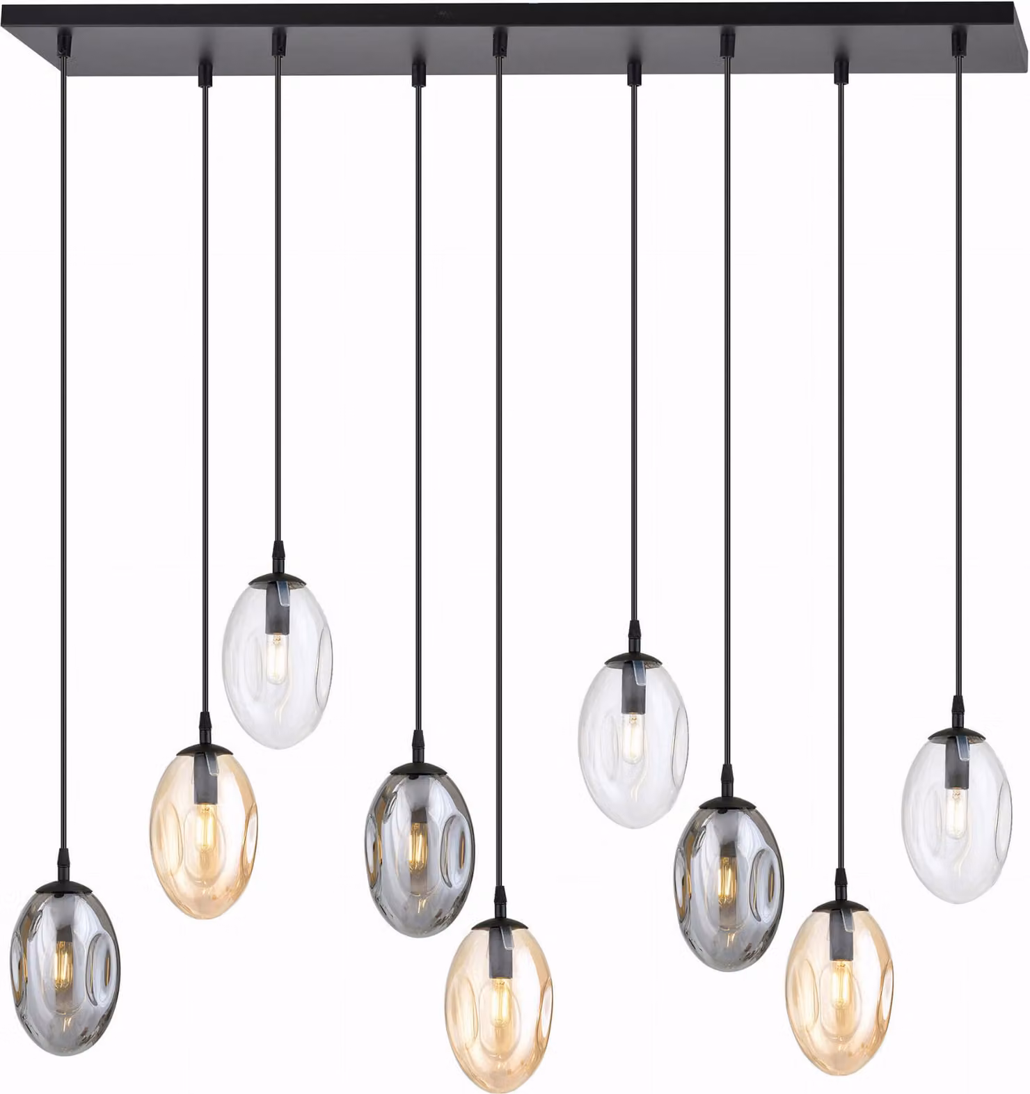 Lampadario Emibig 9xE14 10W ASTRAL 9 paralumi multicolori 1268/9M1