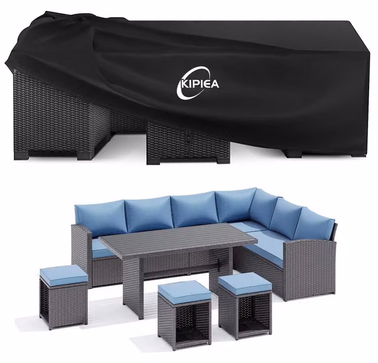Copertura per mobili da giardino, resistente alle intemperie invernali, in tessuto Oxford 420D, impermeabile e con protezione UV, dimensioni 345x188x71 cm