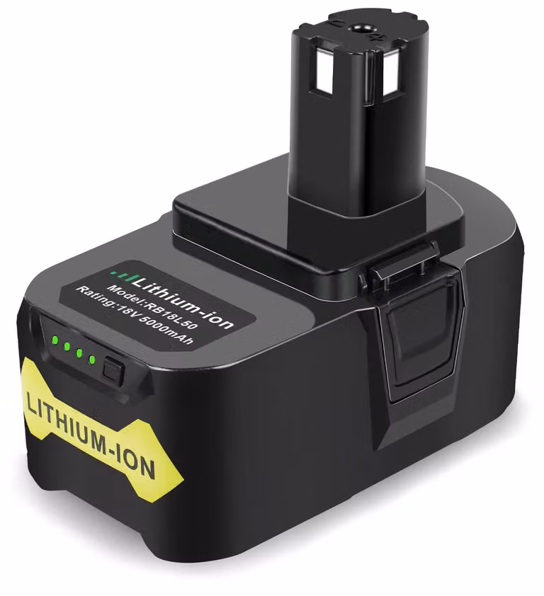 Batteria agli ioni di litio da 18 V e 5,5 Ah per utensili Ryobi ONE+, con indicatore LED