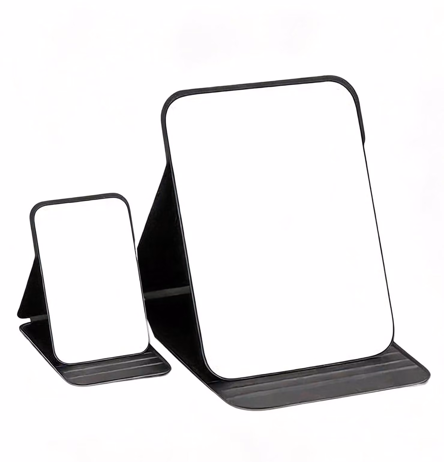 Specchio da trucco pieghevole, regolabile, dimensioni 20x15 cm, colore nero