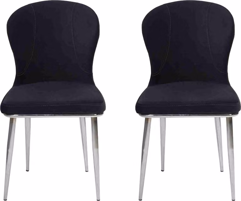 Möbel Schwarz Stühle Esszimmerstuhl Stuhl Design Polster Luxus Einrichtung