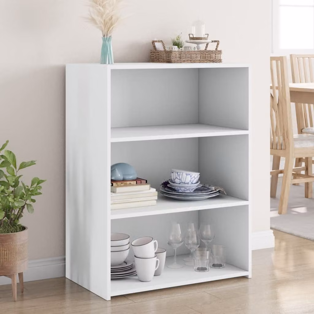 Credenza moderna bianca vidaXL in legno multistrato L/P/H: 70 x 41 x 93 cm