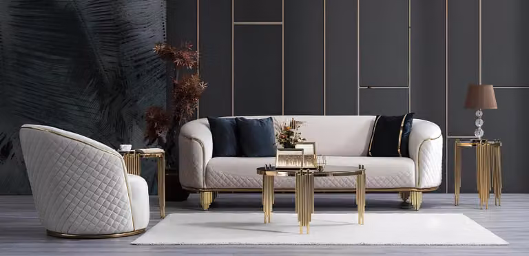 Sofagarnitur 2tlg Wohnzimmer Sofa 3 Sitz Sessel Modern Design Couch