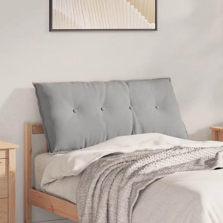 vidaXL Cuscino per Schiena Grigio con Rivestimento Rimovibile L: 100 cm, P: 50 cm