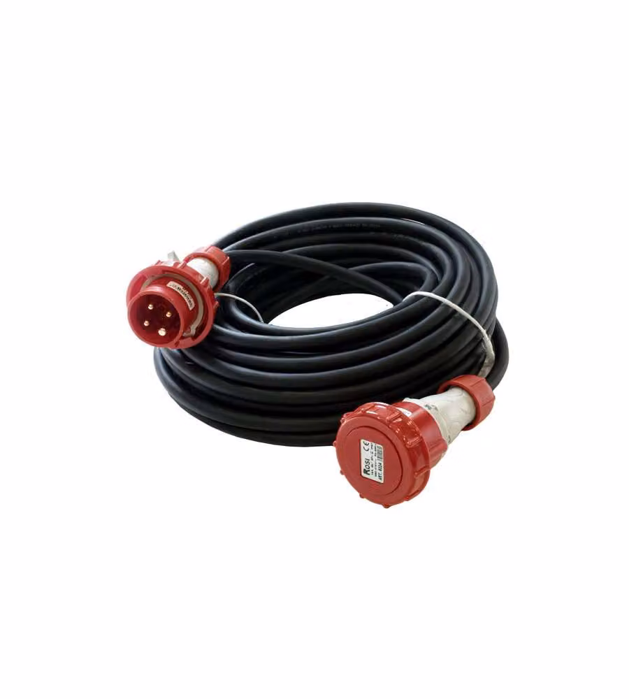 Prolunga Industriale Rosi PR20MTN8214 CEE 20 m 16A 4 poli 380V IP67 Cavo Neoprene H07RN-F 4x2,5 mm2 Rosso – 2
