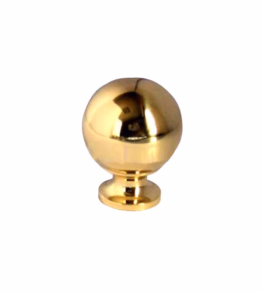 Pomolo Sfera Ottone Lucido  Mm 18