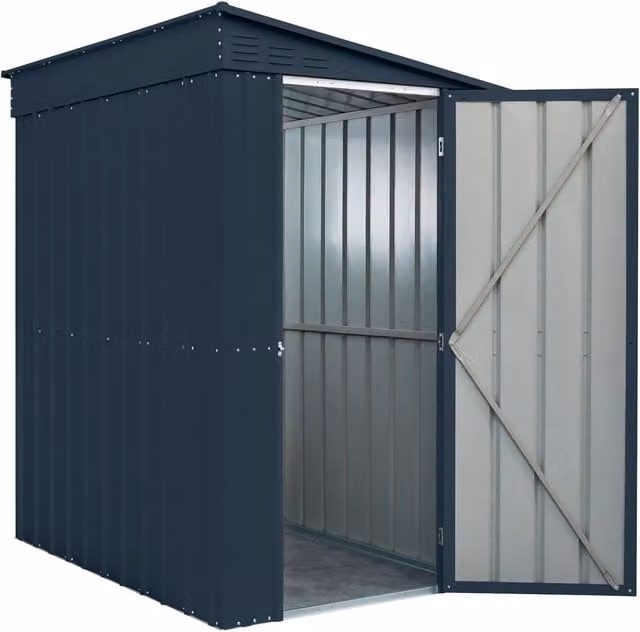 Casetta Box da Giardino 124x180xH199 cm in Lamiera Antracite