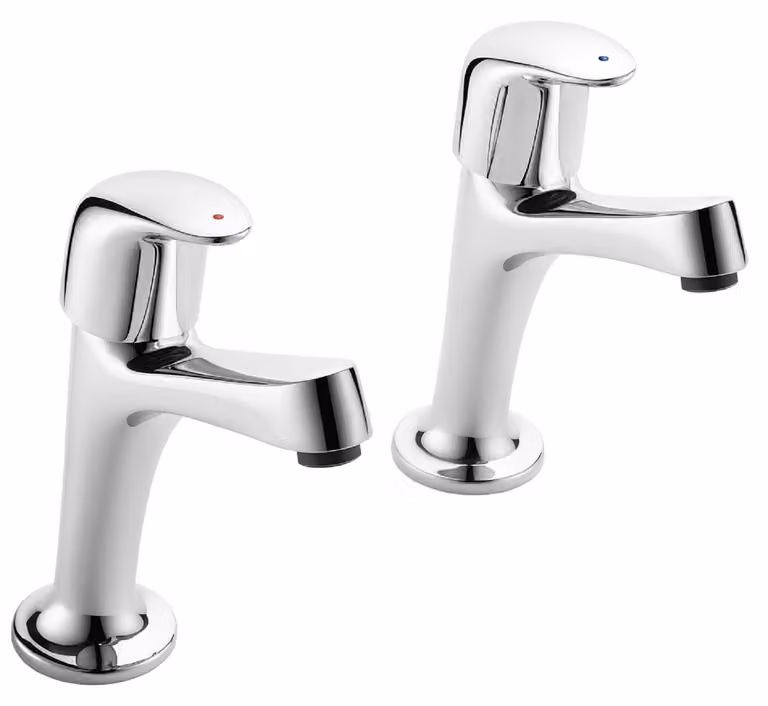 Rubinetto da cucina con beccuccio alto, cromato, in ottone, con miscelatore acqua calda/fredda