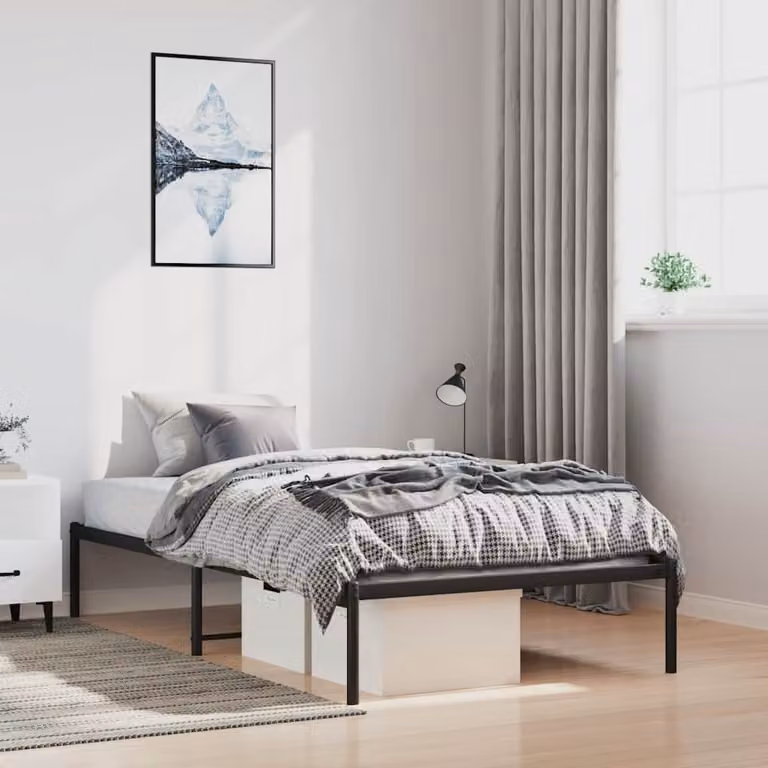 vidaXL Giroletto in Metallo Nero L/P: 100 x 200 cm