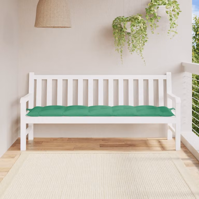 vidaXL Cuscino per Panca Verde in Tessuto Oxford Idrorepellente e Traspirante L: 180 cm, P: 50 cm, H: 7 cm