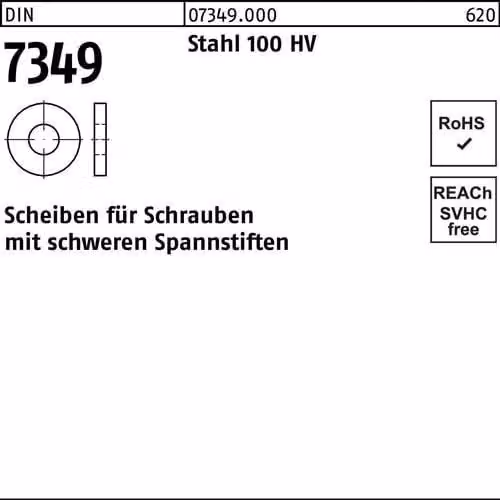 Dischi Reyher DIN 7349 acciaio 100 HV 21,0 073490000210000 (25 pezzi)