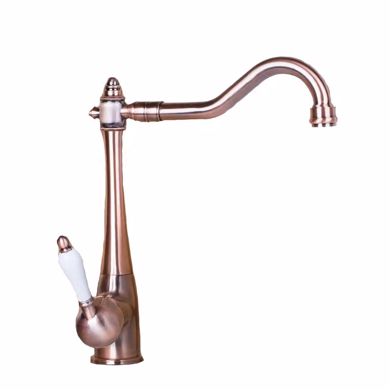 Rubinetto per lavabo, stile retrò, rame, Sylvania Lauferi