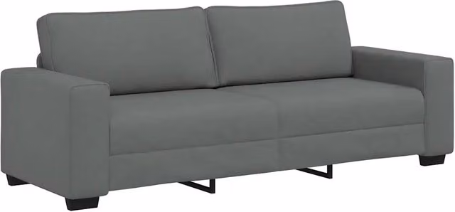 Divano | Divano da soggiorno | Sofa a 3 Posti Grigio Chiaro 220x77x82 cm in Tessuto