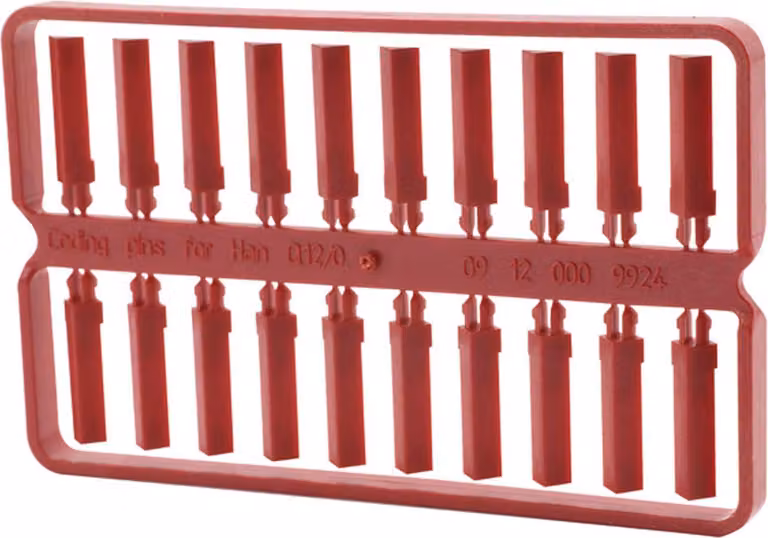 Codifica HARTING Q3, Q4, Q12 Elemento di codifica adatto per inserto maschio/femmina Q3/0, Q4/0, Q12/0 Materiale plastica