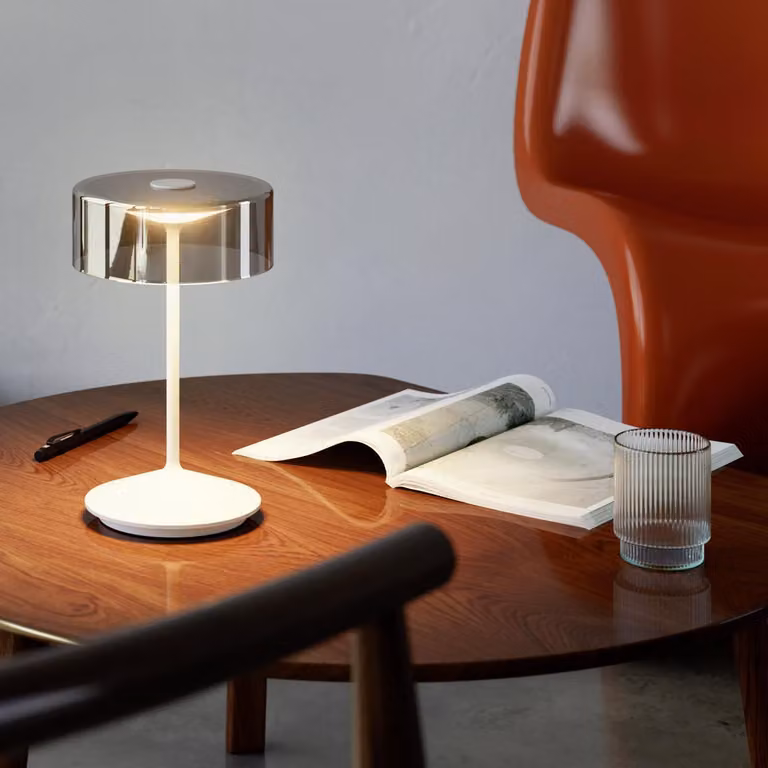 Luce in vetro ricaricabile Numotion Sigor IP54 2,2W Flex Mood 2700/2200K dune beige