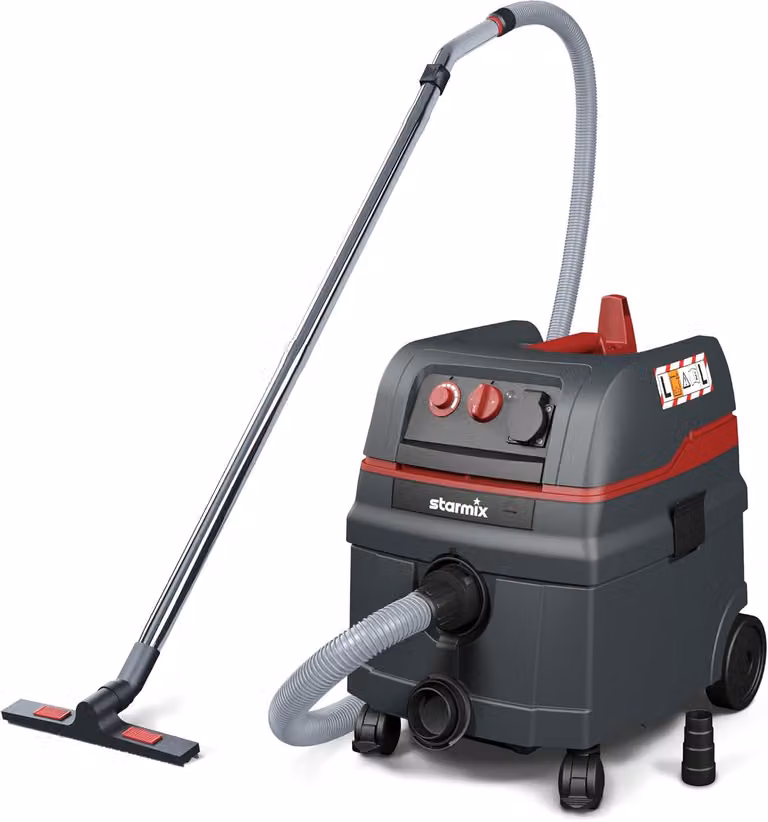 Aspiratore da cantiere, aspirazione umida e secca, 1600 watt, capacità 25 litri, con sistema di pulizia automatica del filtro