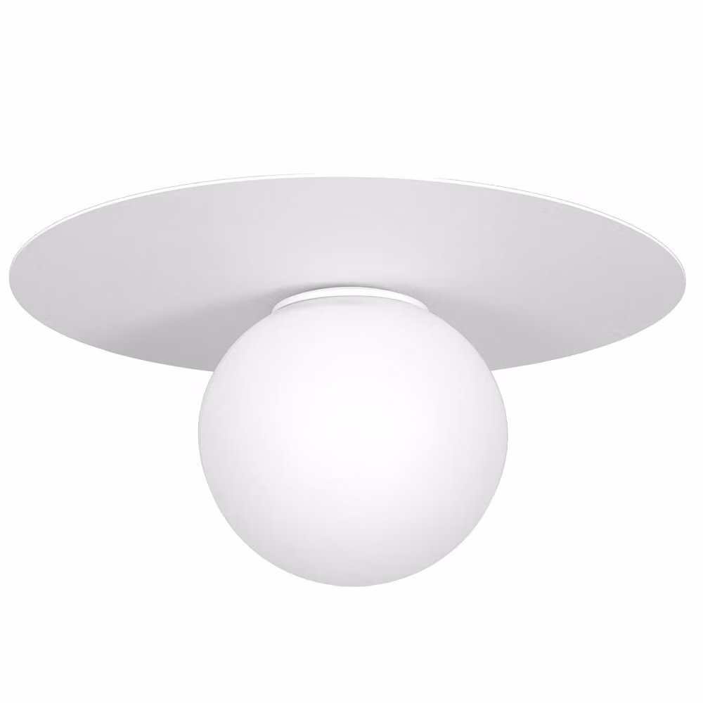 Lampada a sospensione Flat bianco opaco 1xE14x15W in metallo, dimensioni: 19x35x35 cm, IP20, Luminex