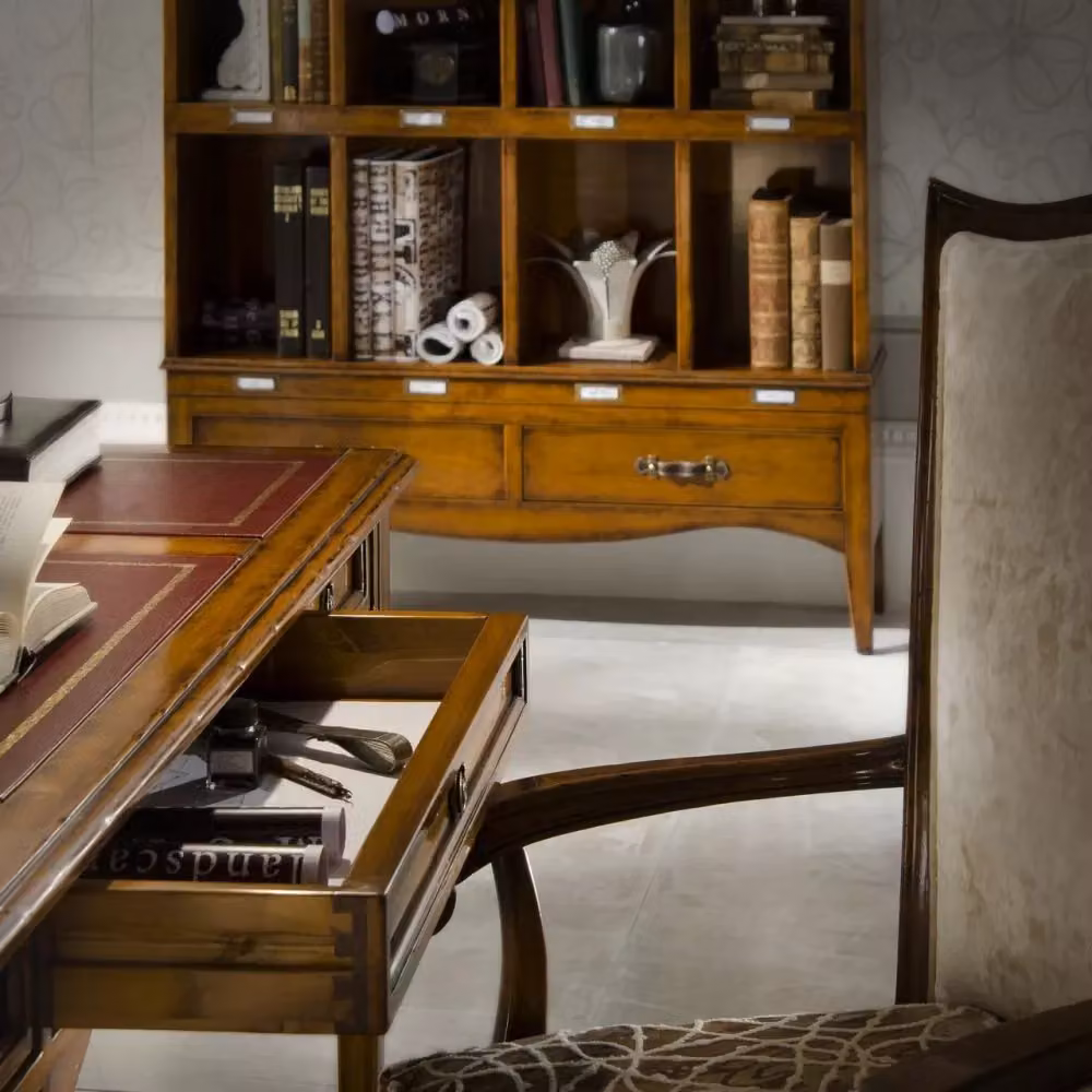 Libreria Direttorio 16 vani in legno di Mobili 2G, colore marrone, L 122 cm x P 31 cm x H 219 cm – 3