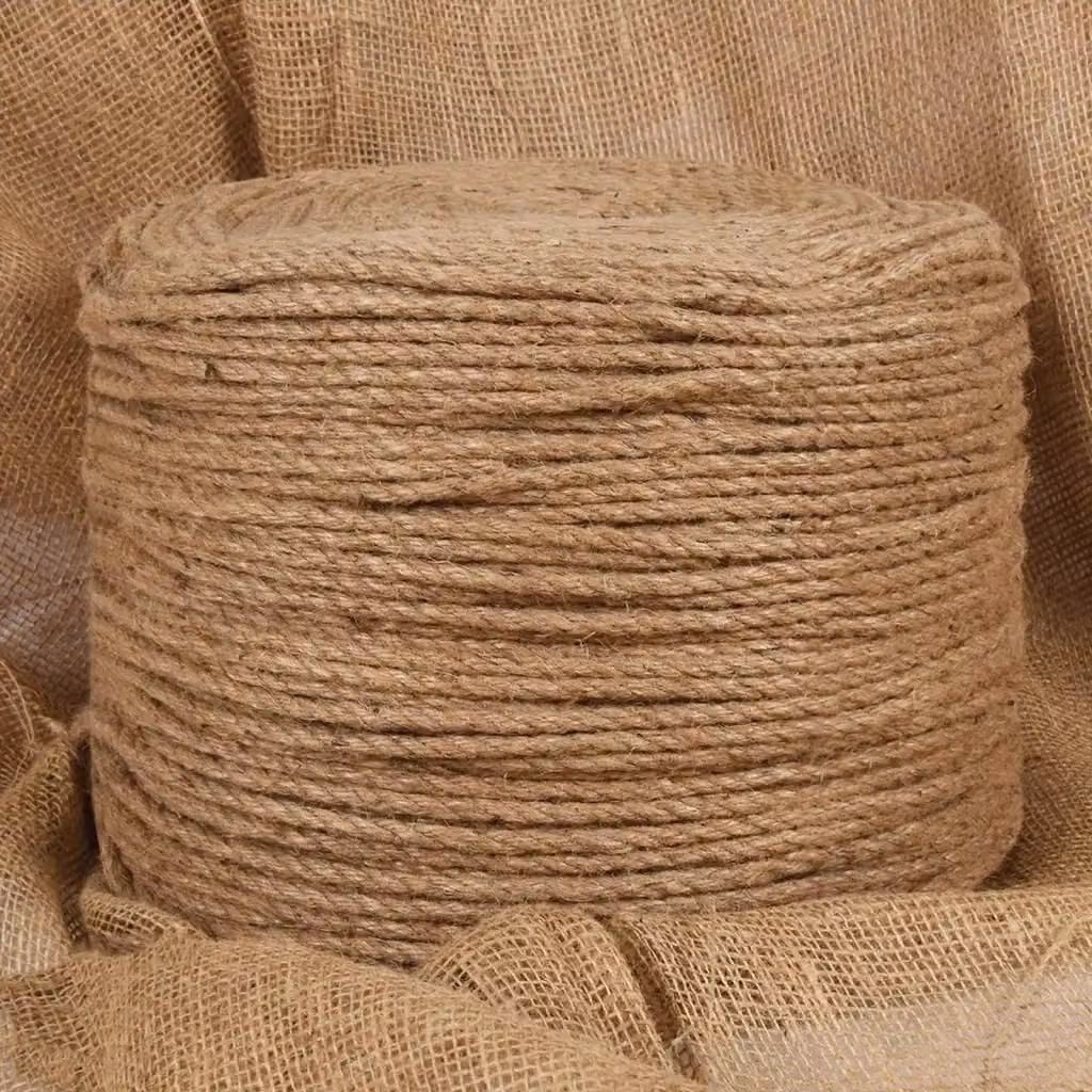 Fune in juta 100% naturale beige da 8 mm, lunghezza 500 m – 2