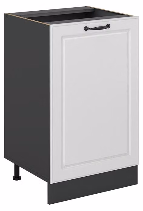 Mobiletto base cucina Vicco R-Line Bianco country/Antracite 50 cm senza piano di lavoro, Model 70235