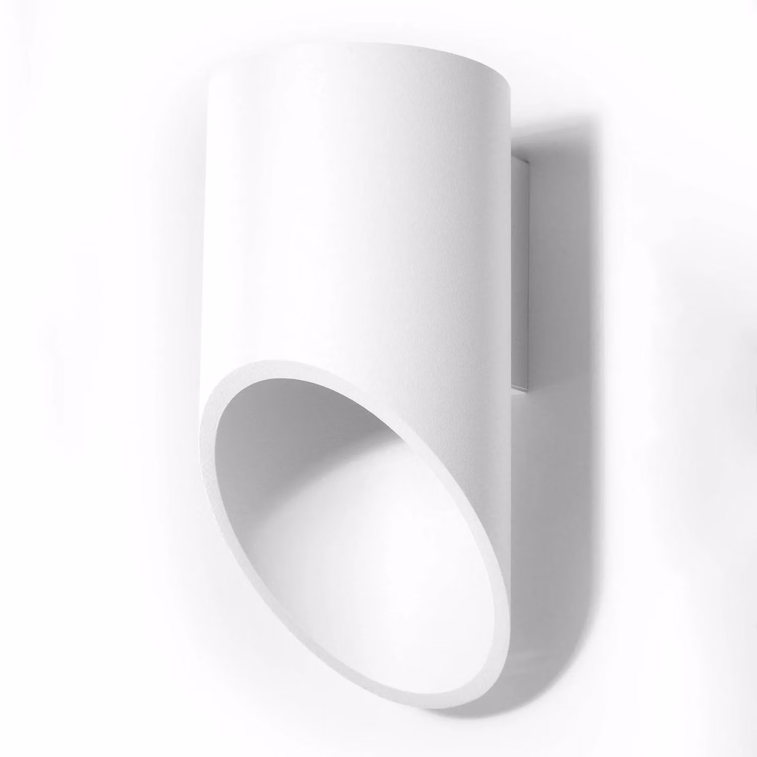 Applique da parete Saturn 20 SOLLUX LIGHTING, dimmerabile, Bianco / Opale, Soggiorno / Sala da pranzo, Alluminio, Moderno, Applique