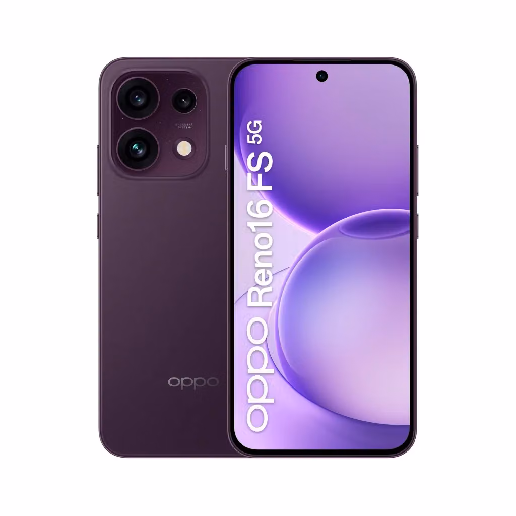 Smartphone Oppo Reno16 FS 5G con display da 6,57 pollici, 512 GB di memoria e 8 GB di RAM, colore Purple Black – 2