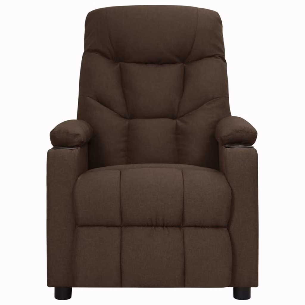 SYFAX™ Poltrona Reclinabile Marrone Scuro in Tessuto