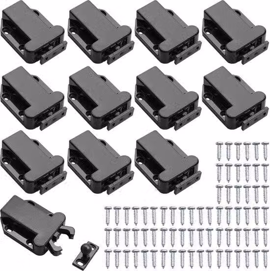 Set apriporta automatici, 12 pezzi, nero