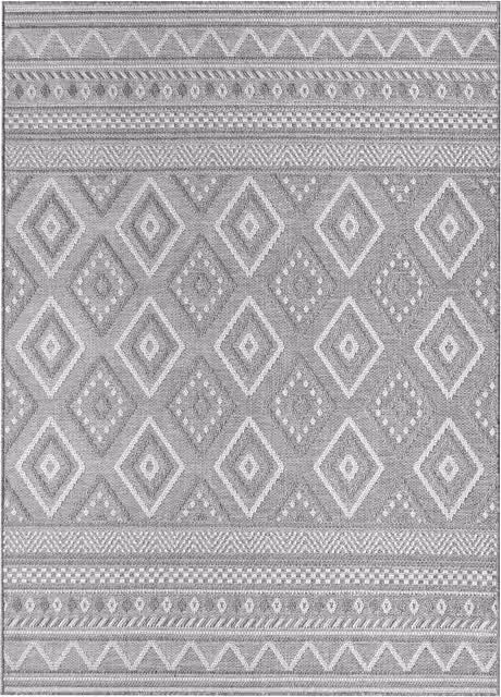 Tappeto Verona per interni ed esterni grigio e beige L 80 cm x P 150 cm – 1