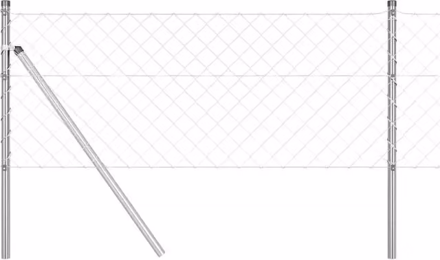 Pannello per recinzione in acciaio argentato con maglia 60 x 60 mm, dimensioni 25 x 0,8 m – 1