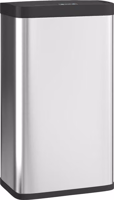 Pattumiera HOMCOM con sensore di movimento e coperchio soft-close, capacità 45 L, Acciaio Inox Argento