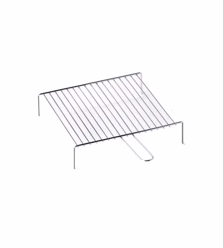 Graticola Camino in Acciaio Cromato - 40 x 35 cm Resistenti al Calore