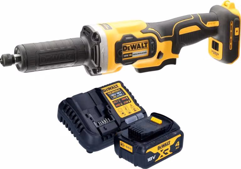 Smerigliatrice diritta a batteria DeWalt DCG 426 M1 18 V Brushless + 1x batteria 4,0 Ah + caricabatteria