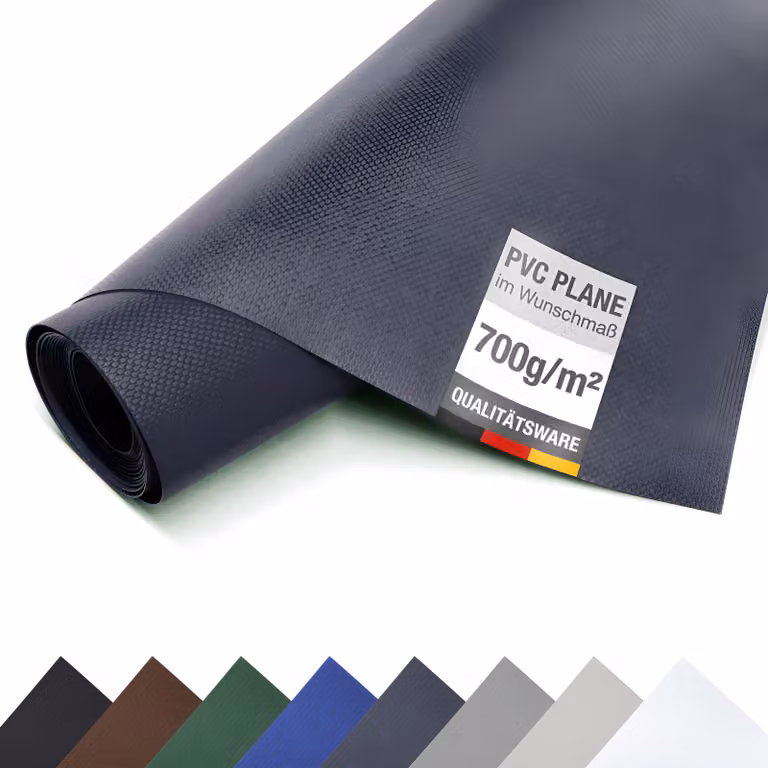 Telone PVC per camion 700 g/m² al metro Telone Premium Bache opaco (antracite, 3m x 4m)