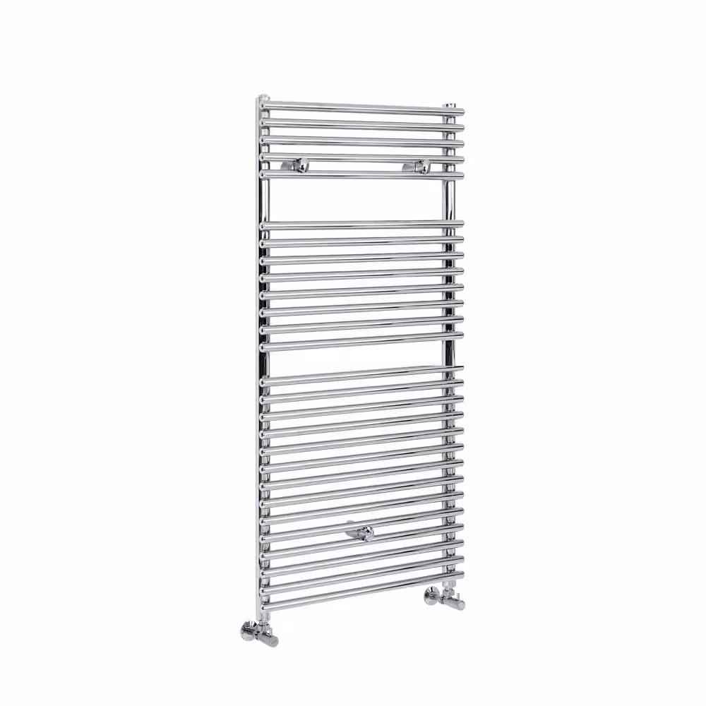 Scaldasalviette Design Cromato 1190x450mm 400W - Termoarredo Bagno - Stile Moderno - Arno