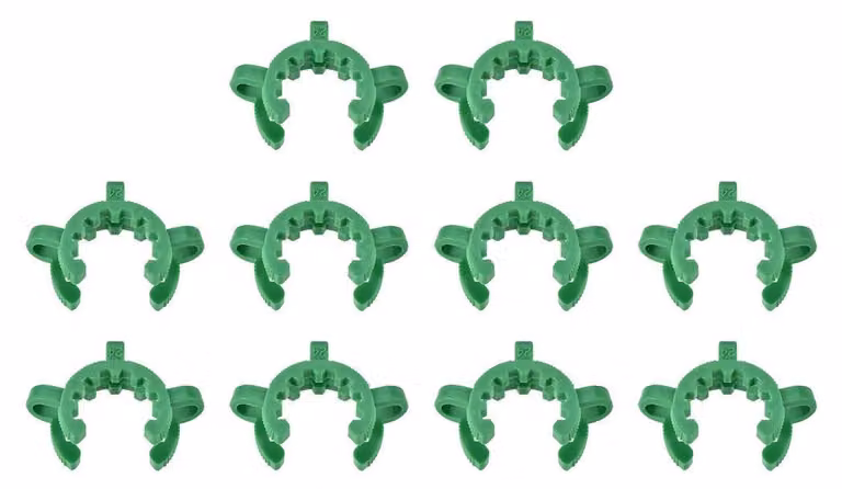 10 morsetti in plastica per cavi, adatti per cavi da 24/25 o 24/40, di colore verde