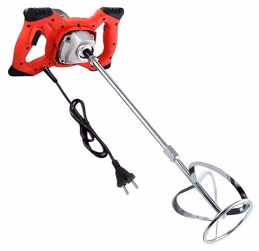 Miscelatore per malta (2100W, velocità variabile da 0 a 800 giri/min, 6 velocità regolabili, interruttore di sicurezza), miscelatore per malta per uso industriale e domestico