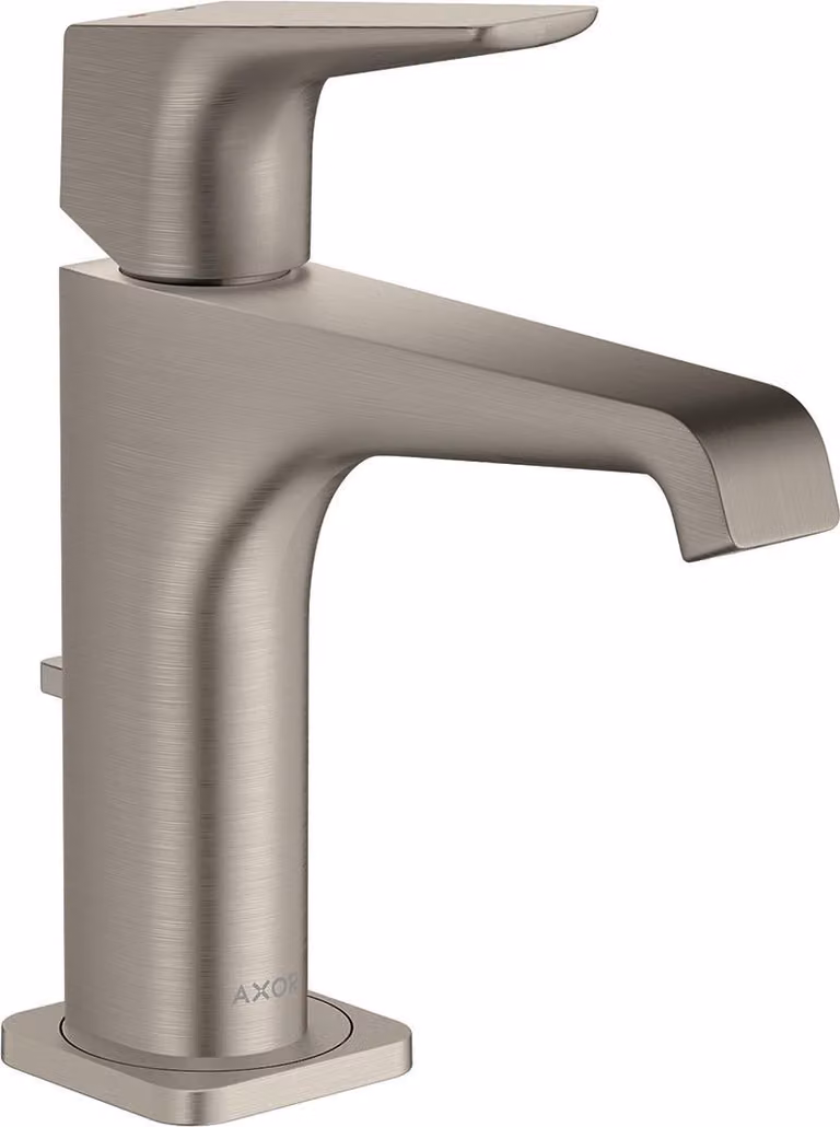 hansgrohe AXOR Citterio E Mitigeur monocommande de lavabo 125 avec béqu'ille et set de déchets, 36110800, 36110800