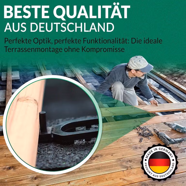 Distanzatori per tavole di terrazza - 4 mm - Set da 200 pezzi per la costruzione di terrazze, sia per professionisti che per hobbisti