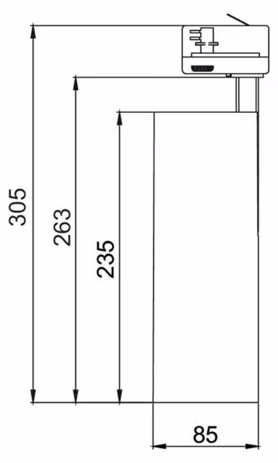 Faretto a striscia LED 3000K nero - Downlight / spot / Floodlight 1x32W 88397183
