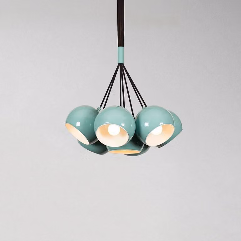 Lampada a sospensione Sivani MR-629 Opviq, dimmerabile, Verde, Soggiorno / Sala da pranzo, Metallo, Lampada a sospensione