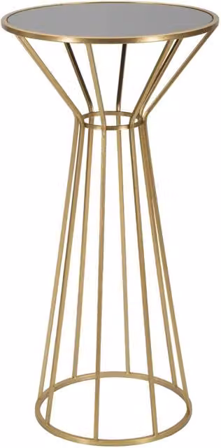 Tavolino Simple New 50x100x50 cm in Ferro e MDF Oro