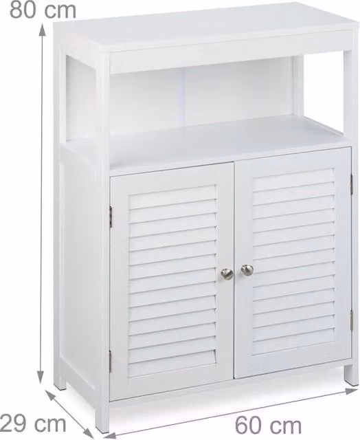 Mobiletto da bagno compatto porta cosmetici 60 x 30 x 70 cm in legno bianco 13_0015841