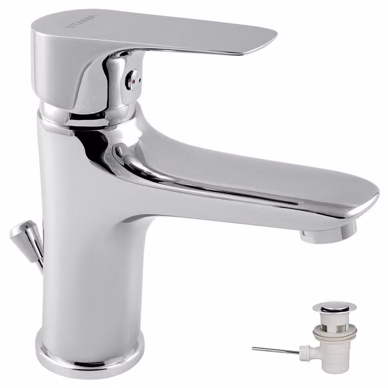 Miscelatore per lavabo con uscita cromata Titania Nice