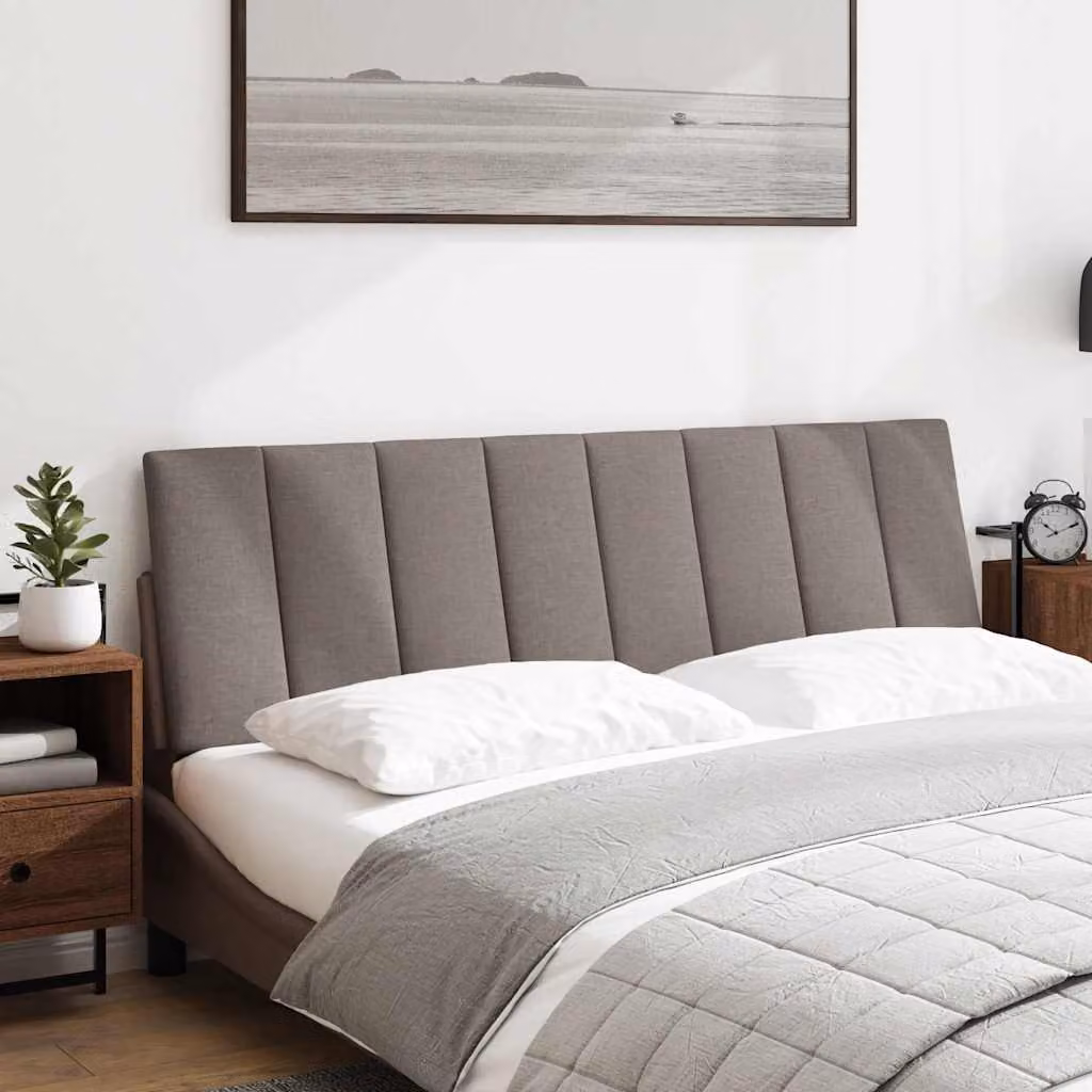 vidaXL Cuscino Testiera Hanko Tortora 160 cm in Tessuto