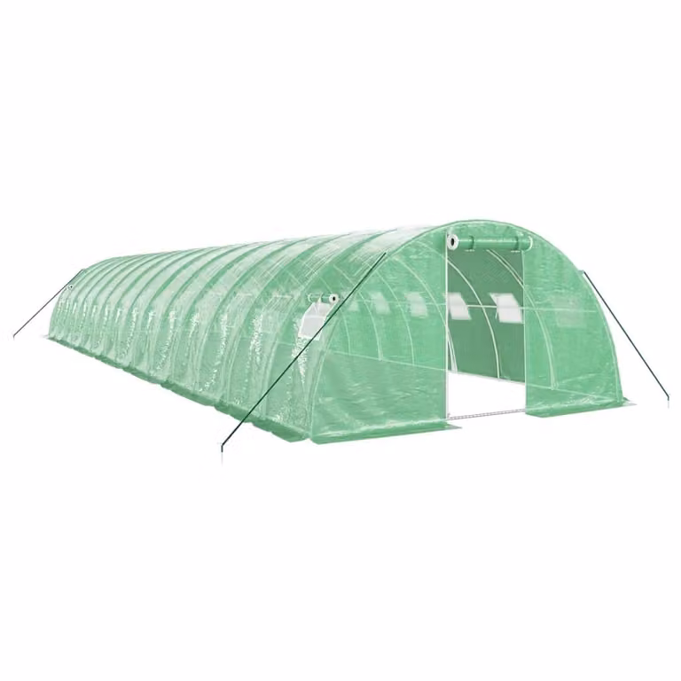 Serra con Telaio in Acciaio Verde 56 m² 14x4x2 m
