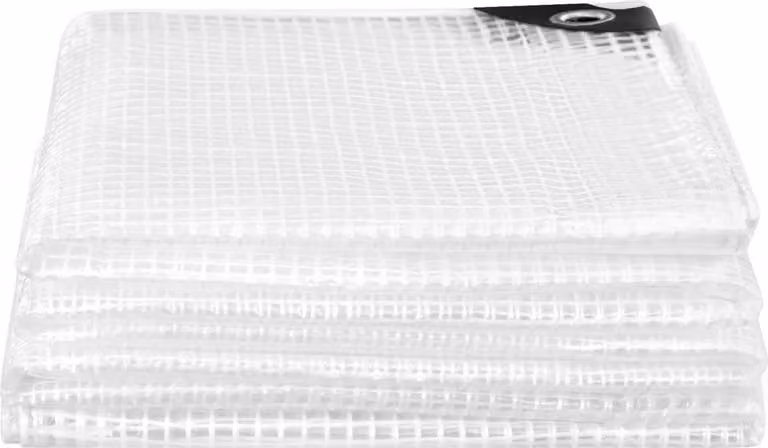 Happiq Telone trasparente 3x5 m - Impermeabile - Antistrappo - Resistente ai raggi UV - Per mobili da giardino, trampolini e legna da ardere
