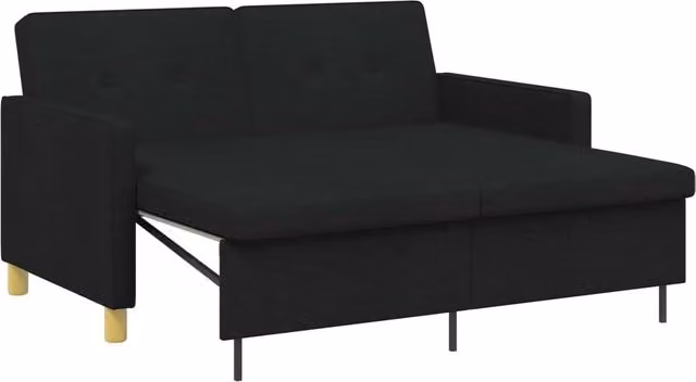 Divano letto | Sof¨¤ letto | Letto singolo Estraibile Nero Tessuto