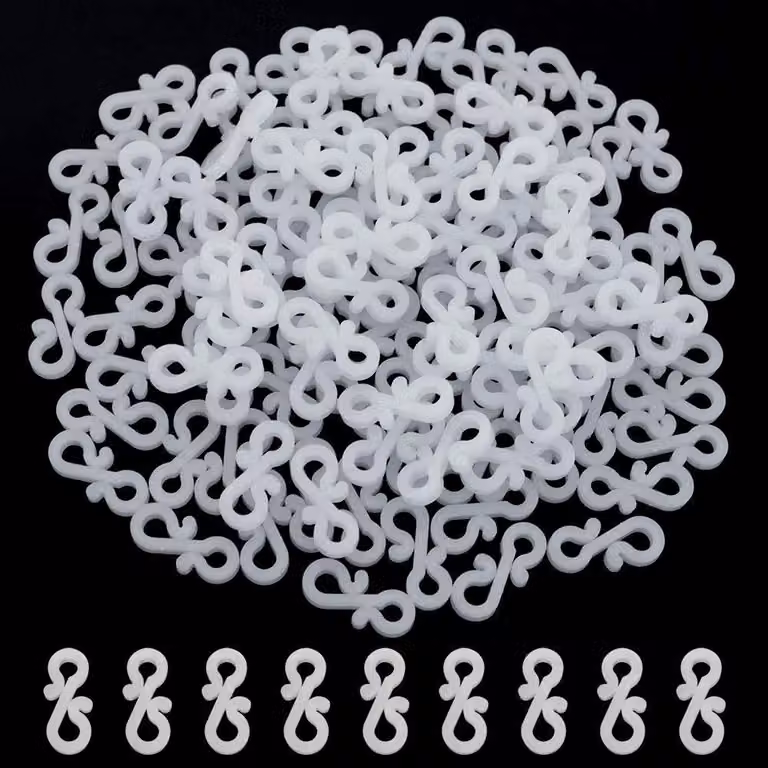 Confezione da 60 ganci per luci decorative, in plastica, resistenti agli agenti atmosferici