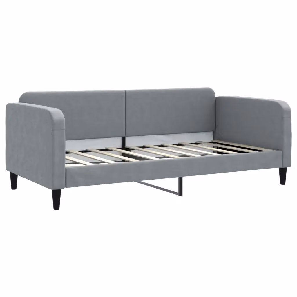 Letto da giorno moderno vidaXL in tessuto grigio per adulti – 2